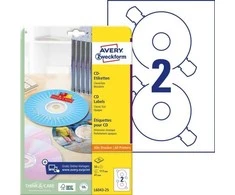 Avery Zweckform ETYK.ZF 6043 DIA.117 CD balta 25ARK ETYKIETA - 6043-25
