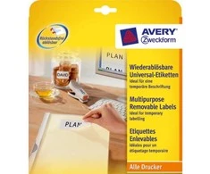 Avery Zweckform Avery L4736REV-10, Balta, Lazerinis / Rašalinis, 45,7 x 21,2 mm, 480 vnt., 10 lapų