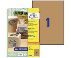 Avery Zweckform Rudos etiketės produktams, A4, 25 lapų/pakuotėje, 210 x 297 mm, AVERY ZWECKFORM, L7109-25