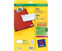 Avery Zweckform Avery L7551-25, Permatomas, Popierius, Lazerinis, 38,1 x 21,2 mm, 25 lapai, A4