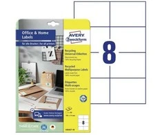 Avery Zweckform „Avery LR3427-10“, Balta, Lipni spausdintuvo etiketė, A4, Popierius, Terminis rašalinis spausdintuvas, Nuolatinis
