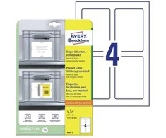 Avery Zweckform „Avery Placard“ etikečių laikikliai, šviesiai pilka, balta, lipni spausdintuvo etiketė, A4, poliesteris, polipropilenas (PP), blizgi, stačiakampis
