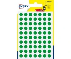 Avery Zweckform Avery PSA08V, Žalias, Apskritimas, Permanentinis, Universalus, Popierius, 70 vnt.