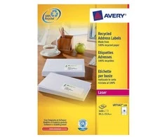 Avery Zweckform Avery QuickPEEL, Balta, A4, 99,1 mm, 33,9 mm, 1600 vnt., 100 lapų