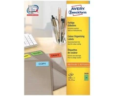 Lipnios etiketės Avery Zweckform, A4, 70x37mm, 100 lapų, 24 etiketės lape, žalios spalvos