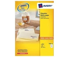 Avery Zweckform Avery universalūs lipdukai, balti 105x37 mm, 105 x 37, 1600 vnt., 100 lapų