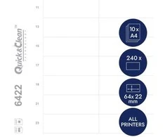 Plakatas Avery Zweckform AVZ DPC6422A-10 - Spausdinama įdėklinė etiketė 64x22 mm 240 vnt. (DPC6422A-10)