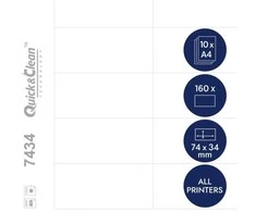Plakatas Avery Zweckform AVZ DPC7434A-10 - Spausdinama įdėklinė etiketė 74x34 mm 160 vnt. (DPC7434A-10)