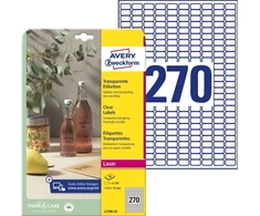 AVERY Zweckform permatomos etiketės, 17,8 x 10 mm, pagamintos iš poliesterio, atrodo lyg klijuotų tiesiai ant blizgančių paviršių - 1 vnt. (L7785-25)