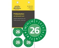 „AVERY Zweckform“ patikros etiketės, 2026, „NoPeel“, žalios, 30 mm, apsaugotos nuo klastojimo, pagamintos iš apsauginės plėvelės, nuėmus nepalieka likučių - 1 vnt. (6946-2026)