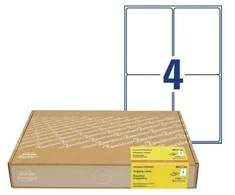 Avery Zweckform Siuntimo etiketė „Avery“ 99,1 x 143,5 mm, balta - (300 lapų x 4 vnt.)