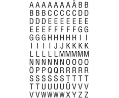 Avery Zweckform Stickers juodos raidės baltame fone (151977)