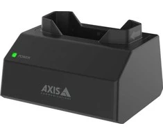 „Axis W700 Mk II“ – įkrovimo ir sinchronizavimo stotelė – 1 lizdas + kintamosios srovės maitinimo šaltinis – 15 vatų (prie kūno nešiojamos kameros jungtis) – juoda NCS S 9000-N – Europa – skirta AXIS W101, W101 prie kūno nešiojamai kamerai, W120, W800