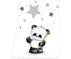 Baby Best Kocyk su mikrofibry 75x100 Panda 8739 bambus gwiazdki pled dziecięcy