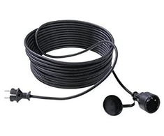 Bachmann BACHMANN Przedłużacz 3G1,5mm2 juoda, 10m, gumowy styk ochronny H07RR-F
