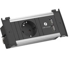 Bachmann KAPSA XS 1xCEE7/3 2xUSB Charger, 0,2m GST18