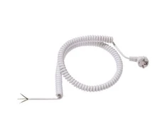 Bachmann Kabelis spiralny BACHMANN 1-4m balta, H05VV-F 3G1.5mm AEH/CEE7/7