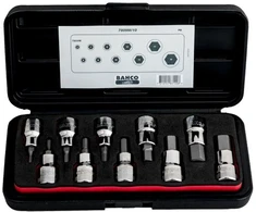 Bahco 7809M/10 Unbrako įrankių rinkinys su 1/2" pavara, 5-19 mm, 10 galvučių