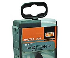 Grąžtas Bahco Antgaliai TORX T10 25mm 30vnt. dežute