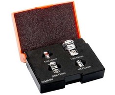 Bahco Terkšlinių raktų adapterių rinkinys, Galvučių rinkinys, 1/4", Imperial, 1 galvutė(-s), 1/2, 1/4, 3/8", plienas