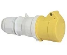 BALS CEE ilgintuvas H4 110V AC 16A 3 polių, geltonas daugiafunkcis kabelio įvorė, „Quick Connect®“ IP44 poliamidas