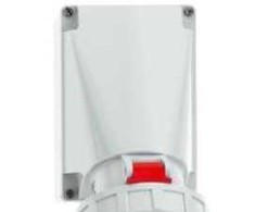 BALS CEE sieninis lizdas H6 400V 63A 5 polių, raudonas, plotis x aukštis 118x170mm, viršus M40 apačia 2xM32 IP67, poliamidas
