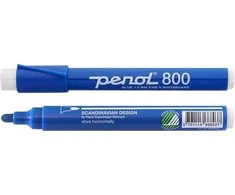 Baltos lentos žymeklis, Penol 800, 1,5 mm, apvalus, mėlynas, 10 vnt. pakuotėje