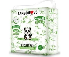BambooLove bambuko pluošto vienkartinės sauskelnės XL (12-18 kg) 20vnt.