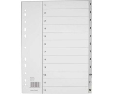 Bantex Plastikinis registratorius pilkas No Name PP A4 1-12