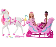 Mattel BARBIE NUTCRACKER LAND OF SWEETS žirgo ir rogių rinkinys - Spragtuko kolekcija (JNH63)