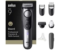 Barzdaskutė Braun BeardTrimmer 9 80789785, AC/Baterija, Pilkas