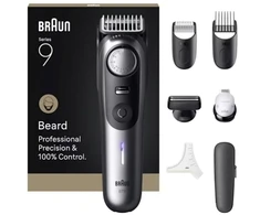 Barzdaskutė Braun BeardTrimmer 9 BT9520, Washable, Baterija, Juodas, Pilkas