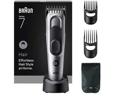 Braun Plaukų kirpimo mašinėlė Series 7 su 5 stiliaus priedais Hc7590 Pilka