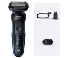 Barzdaskutė Braun Series 5 52-B1000s, Foil shaver, Juodas, Mygtukai, Intensive, Normal, Baterija, 1 h