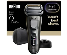 Barzdaskutė Braun Series 9 Pro+ 9615S, Foil shaver, Juodas, Pilkas, Nerūdijantis plienas, Mygtukai, LED, AC/Baterija