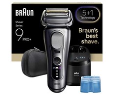 Barzdaskutė Braun Series 9 PRO+ 9667CC Wet&amp;Dry -Pro SensoAdapt skustuvas su „SmartCare“ stotele, sidabrinis