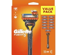 Barzdaskutė „Gillette Fusion5“, tiesus skustuvas, juodas, oranžinis, 1 vnt.