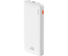 „Baseus Airpow“ 20 W 10000 mAh išorinė baterija su „Baseus Simple Series“ USB-A - USB-C 30 cm laidu - balta