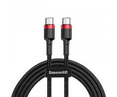 Baseus Cafule, 2 m, USB C, USB C, 480 Mbit/s, Juoda, Raudona