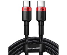 Baseus CATKLF-AL91, 2 m, USB-C, USB-C, Juodas