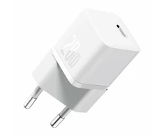 Powerbank Baseus PicoGo AM41 Ultra-Slim 10000mAh 27W Qi2 kompatybilny su MagSafe su czarnym kablem USB-C w oplocie 30cm - pilka
