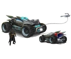 Spin Master DC Comics Rinkinys figurka Batman lalka 10 cm + Batmobile priedai