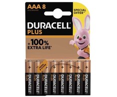 Duracell Baterijos 78CB0 Plus Power AAA šarminės, 8 vnt./pak.