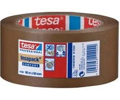 Beiersdorf Lipni juosta tesa grioveliais PVC, ruda, 48 mm x 66 m, 4100 g - (66 metrai ritinėlyje)