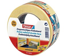 Tesa® Taśma dvipusė, universal, 25m x 50mm, beige