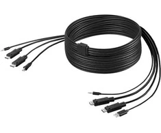 Šakotuvas Belkin DVIGUBAS DP/USB/AUD SKVM CBL DUAL DP/USB/AUD SKVM CBL