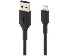 Kabelis USB Belkin Lightning - USB-A 1 m Juodas (CAA001BT1MBK2PK)