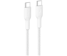Kabelis USB Belkin USB-C/USB-c Kabelis pleciony, balta 240W 1m CAB025hq1MWH