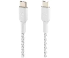 Belkin USB-C TO USB-C BRAIDED PVC/Baltas 1M TWIN PACK