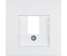 Berker Glas Centrinis elementas TAE ir garsiakalbio lizdas, sniego baltas (10331909)